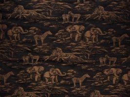 Jungle Black Fabric